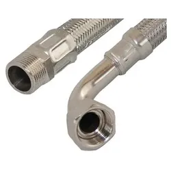 Panzerschlauch flexible 1" - 1500 mm, AG mit 90° Bogen mit Überwurf