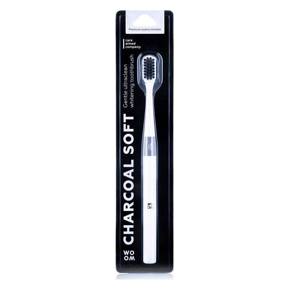 Woom Brand Charcoal Soft toothbrush with soft bristles (Weich, 1x) (4751033920136)