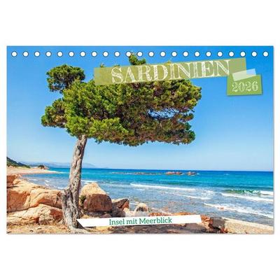 Sardinien Insel mit Meerblick (Tischkalender 2026 DIN A5 quer), CALVENDO Monatskalender
