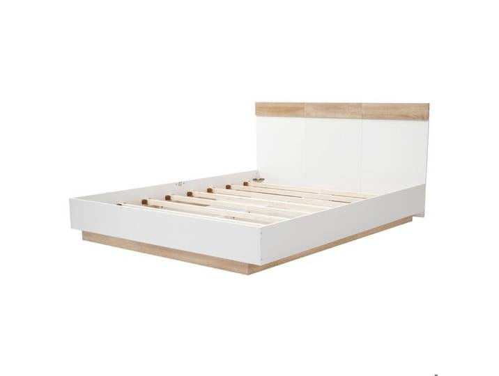 Feuille épaissie Structure de lit Nouveau Premium sense lit double lit flottant avec tête de lit en bois cadre de lit et sommier à