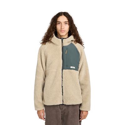 Outdoorjacke ELEMENT "Wolfe Sherpa", Herren, Gr. L, beige (oat milk), Obermaterial: 100% Polyester., Jacken Outdoorjacke