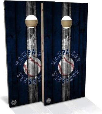Skip's Garage Tampa Bay Baseball Outdoor Cornhole Board Set