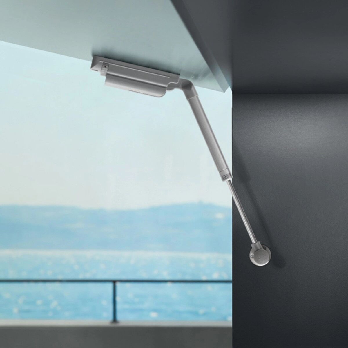INF 2er-Set Gasdruckdämpfer 100N für Klappenschränke — Silber, kaltgewalzter Stahl, Soft-Close, stufenlos einstellbare Dämpfung