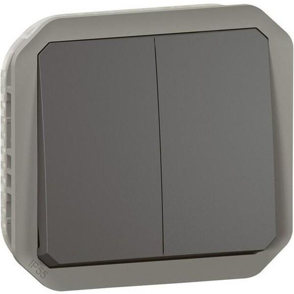 Legrand Plexo New inbouwdoos voor dubbele wisselschakelaar of drukker, 10AX/10A, IK08, 069805L