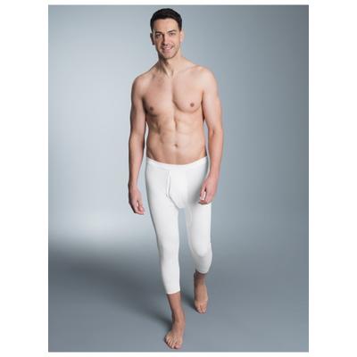 Lange Unterhose TRIGEMA "TRIGEMA 3/4 Unterhose im Doppelpack", Herren, Gr. 5, 2 Stk., weiß, 100% Baumwolle (Bio-Baumwolle kbA), Unterhosen Unterhose Unterwäsche Lange Unterhose Multipacks