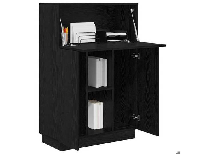 Bureau Noir CLOUD Table à écrire Pour 1 personne Chêne noir 71.5x31.5x106.5 cm bois d'ingénierie BBB1011