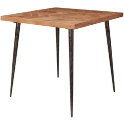 FineBuy, Esstisch, Esstisch Braun (80 x 80 x 76 cm)