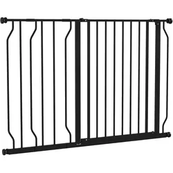 Hunde Türschutzgitter Treppenschutzgitter, 75-115 cm Hunde Türgitter Schwarz