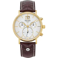Bruno Söhnle München München I Chronograph 17-33216-241 - dunkelbraun,dunkelbraun, helle Naht,helle Naht - 43mm