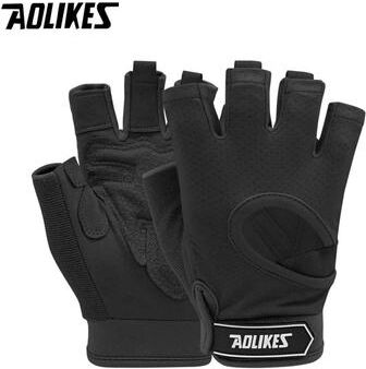 Uplift Picks AOLIKES Breathable Weightlifting Gloves For CrossFit Dumbbell Workouts And Strength Training black (a) m