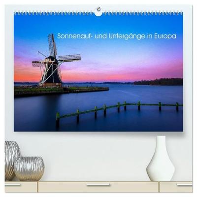 Sonnenauf- und Untergänge in Europa (hochwertiger Premium Wandkalender 2027 DIN A2 quer), Kunstdruck in Hochglanz