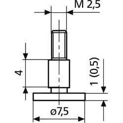 MAHR Tellermesseinsatz 7,5x1,0mm