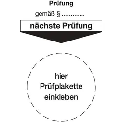 HP Autozubehör, Sicherheitskennzeichnung, Grundplakette B80xL40 mm Prüfung gemäss Paragraph Folie