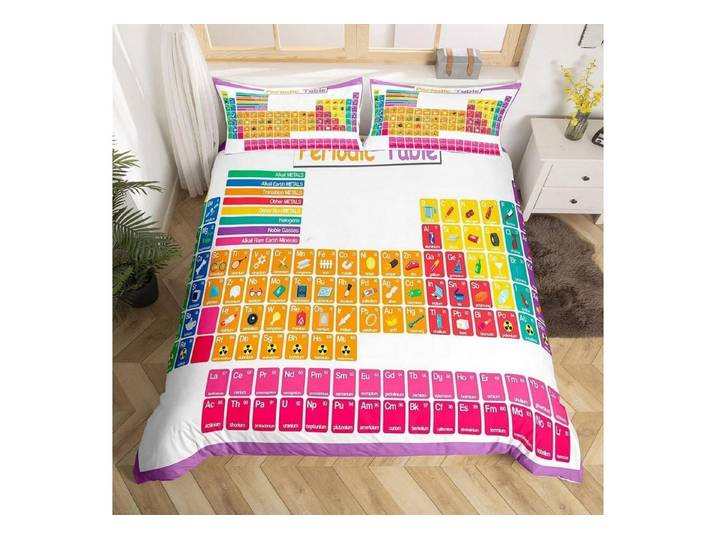 LuxusKollektion Kinderbettwäsche Bettwäsche Set Chemie 200x200cm Mehrfarbig