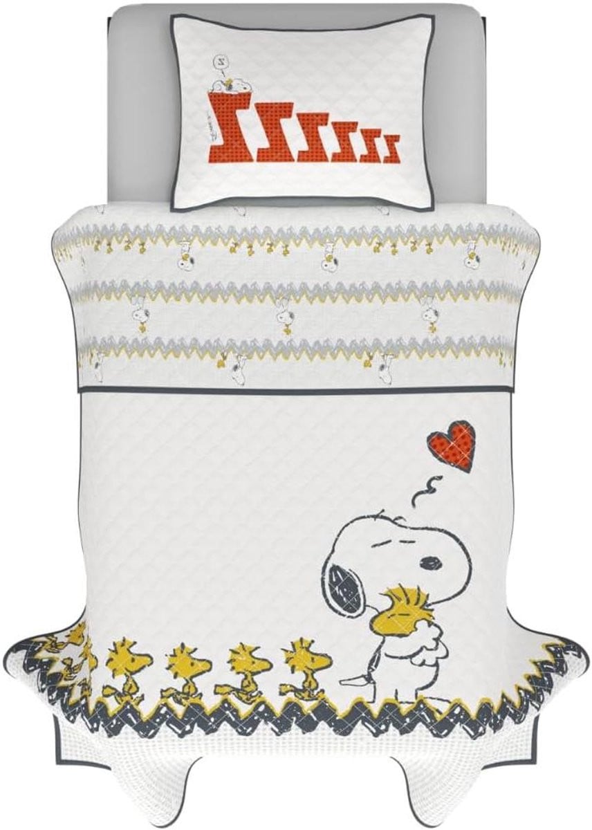 Snoopy Dekbedset Woodstock 75th Anniversary Editie - Wit - Full/Queen