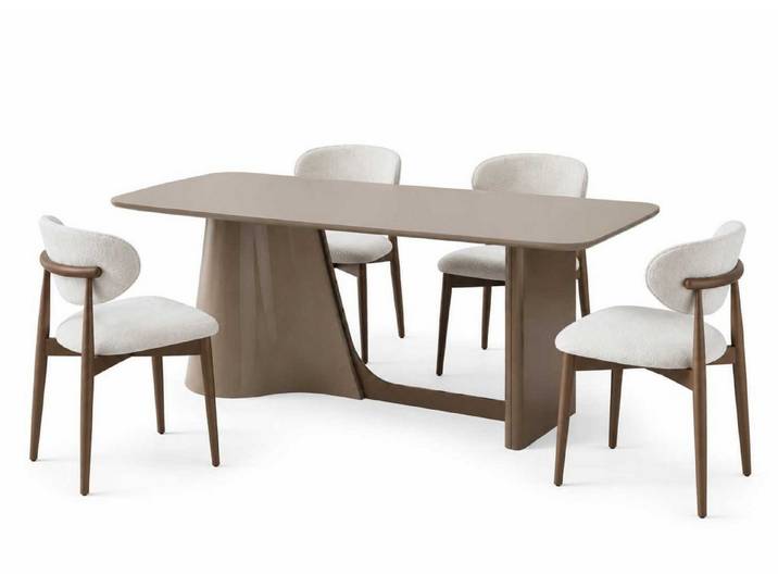 JVmoebel Esszimmerstuhl Esstisch mit 4x Stühle Designer Komplettes Luxusmöbel Esszimmer, Made in Europa