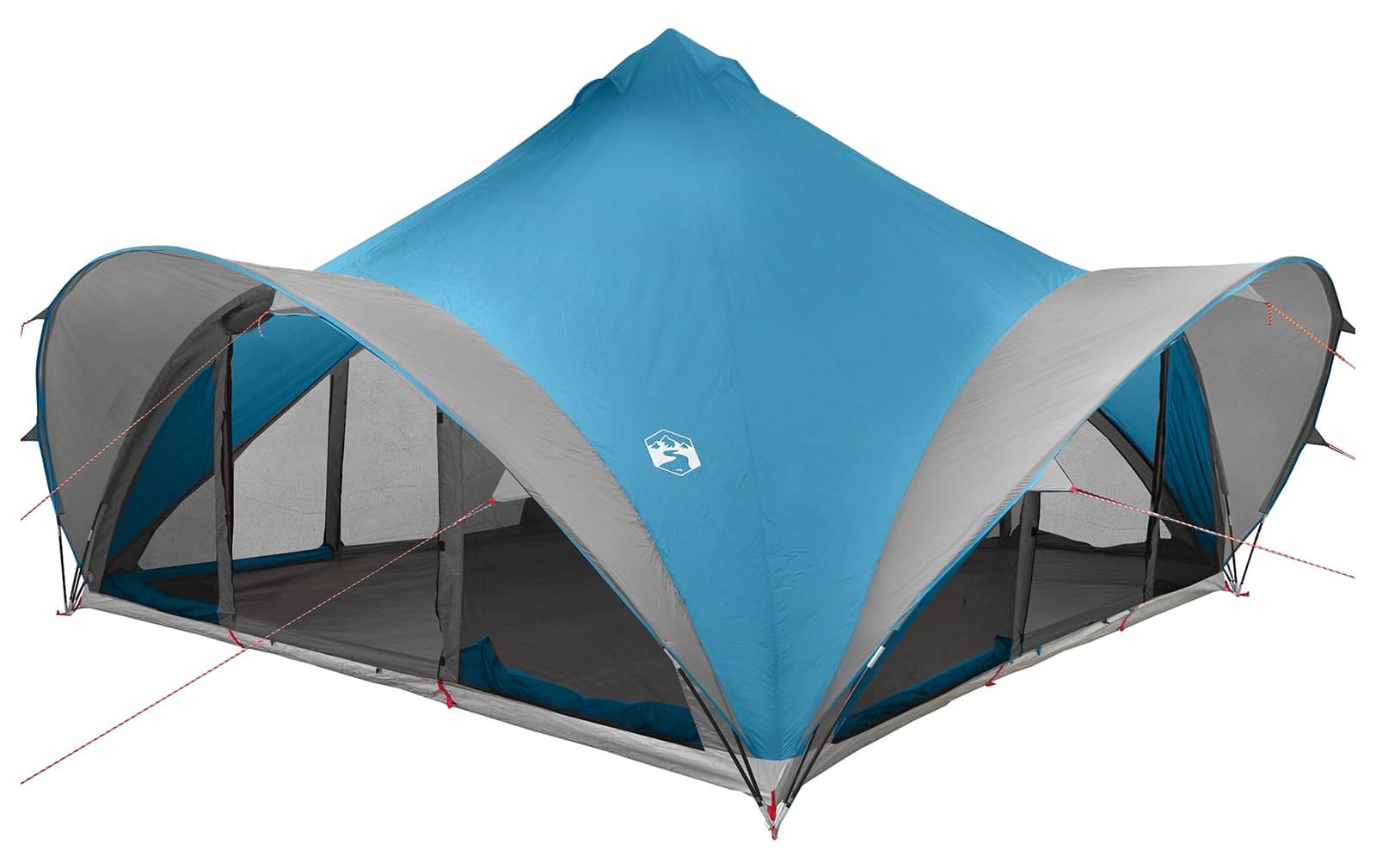 Tipi Zelt mit Dach Blau 18-Personen Polyester und Stahl