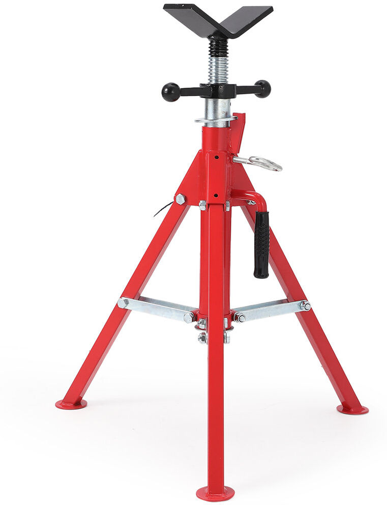 idealhouse 28-52 in Pipe Stand - Heavy Duty V-Head, Adjustable Construction, Folding & Portable Design Red 71.1cm H x 22cm W x 22cm D