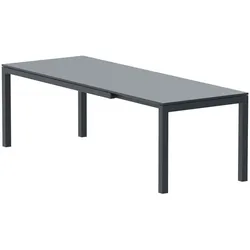 Extia Garten Esstisch ausziehbar Antikgrau 180/250x90 cm