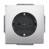 Steckdosen-Einsatz Edelstahl mit Steckanschluss Typ 20 EUC-866, 16 Ampere, 250 Volt edelstahl, Retail