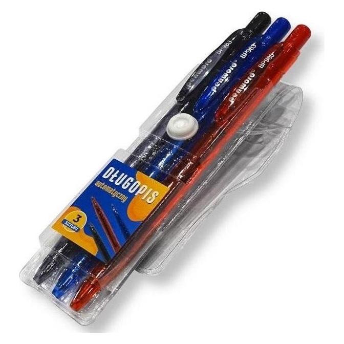 Penword Kugelschreiber mit Feder, 3 Farben (3x) (47593940)