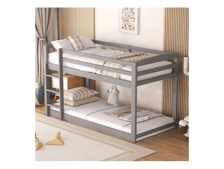 LuxusKollektion Etagenbett Etagenbett Kinder 90x200 Grau (1-St)