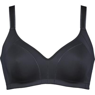 Minimizer-BH NATURANA "Minimizer", Damen, Gr. 95, Cup C, schwarz, Obermaterial: 86% Polyamid, 14% Elasthan, unifarben, Basic, BHs Minimizer-BH, Shaping-Effekt, breite Träger, basic, ohne Bügel, bequem