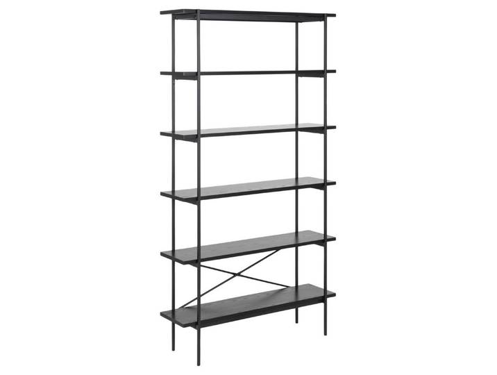 freiraum Regal Angus, in schwarz, MDF, Stahl - 94x172x27cm (BxHxT)