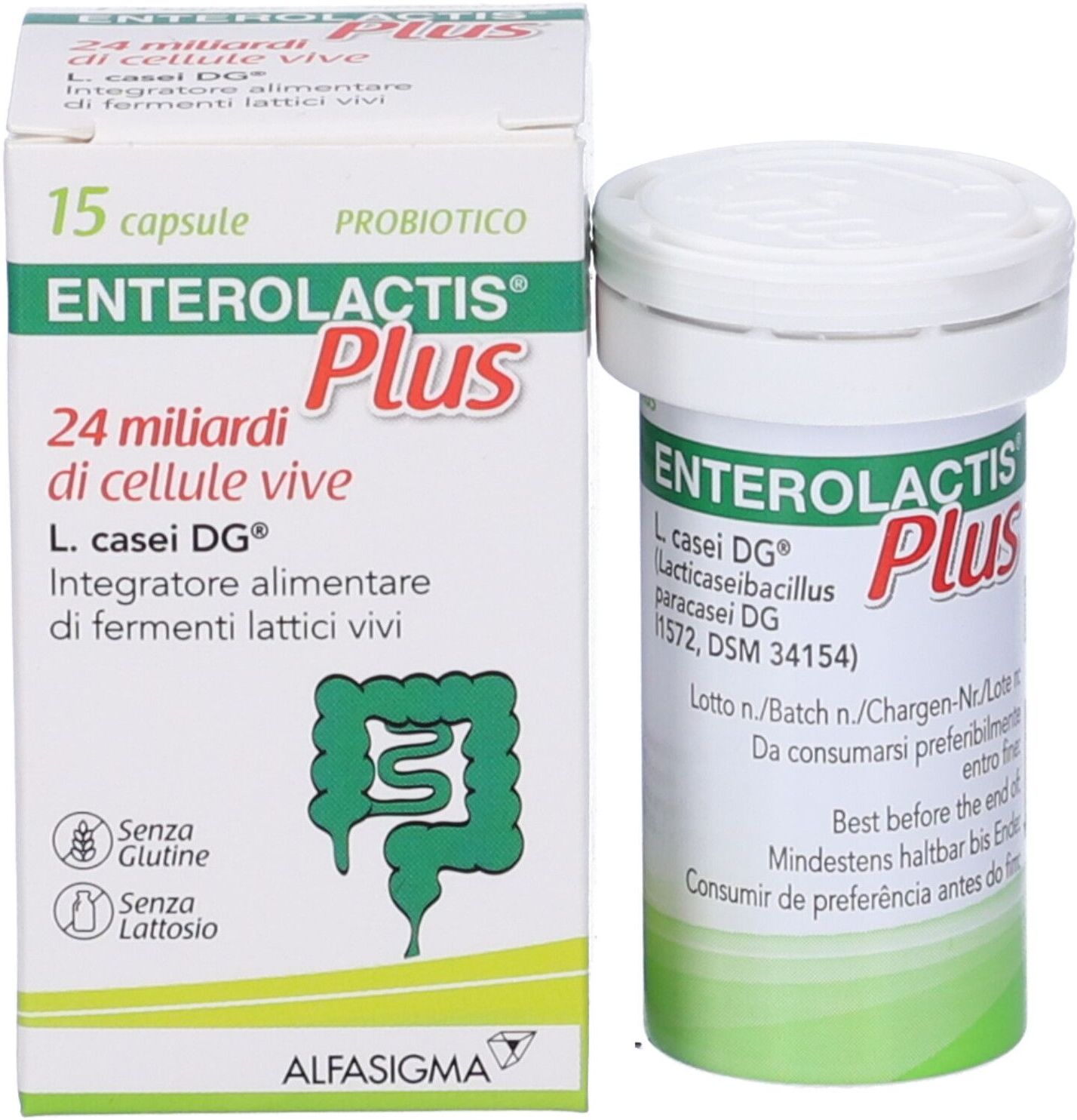 ALFASIGMA SpA Enterolactis Plus, 15 Capsule