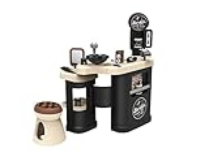 Smoby - Barber & Cut - Barber Shop - Jouet d'Imitation Barbier - Coiffure + Shampoing + Comptoir Marchand - 19 Accessoires + Tabouret - A Partir de 3 Ans - Fabriqué en France