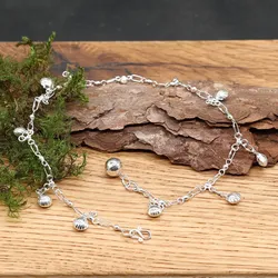 Drachensilber Fußkettchen Muschel Sommer Schmuck Strand 925 Silber - Silber