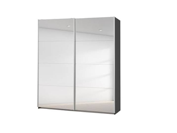 Rauch Möbel Caracas, Schwebetürenschrank, Grau metallic, Breite 181 cm