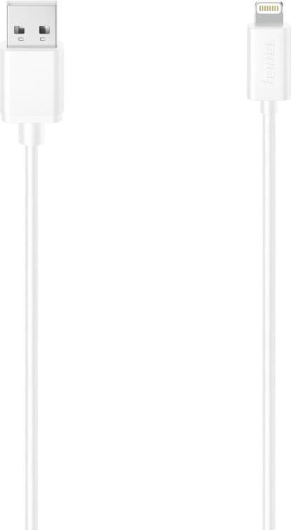 Hama Lightning naar USB-A oplaadkabel, 1,5 meter, wit
