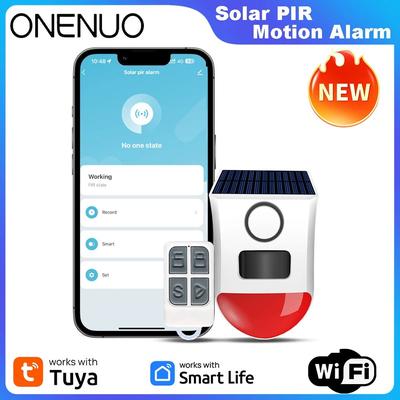 Solar PIR Outdoor Alarm Siren With Tuya App WiFi Motion Sensor Security Strobe Solar PIR Outdoor Alarm Siren With Tuya App WiFi Motion Sensor Security Strobe