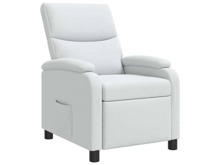 Blanc Fauteuil inclinable Blanc Tissu(VIDAXL)_35470