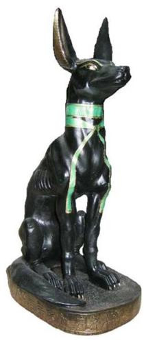 AEA Egyptische Anubis Schakal figuur van kunststof, Groot, Hoogte: 40 cm