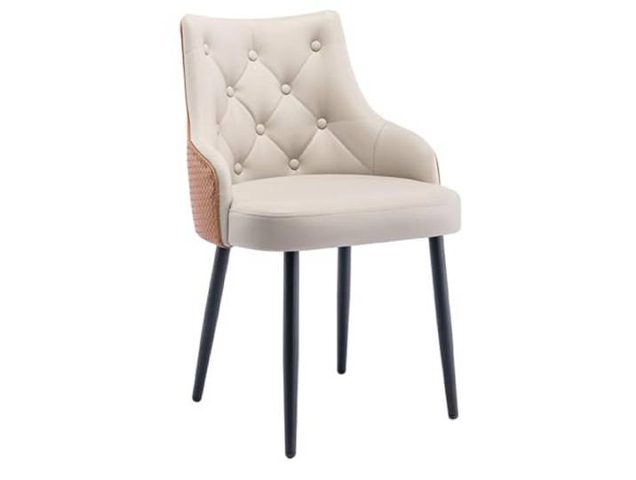 EYUIOPLM Esszimmerstühle aus Kunstleder, Küchenstühle Wohnzimmer-Schlafzimmer-Kaffee-Bistro-Café-Seitenschreibtischstuhl, ergonomisches Design(Khaki)