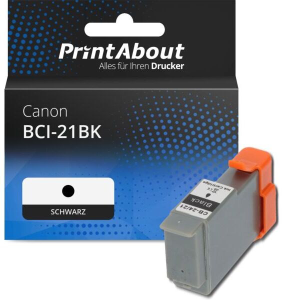 PrintAbout Druckerpatrone kompatibel mit Canon BCI-21BK - Schwarz