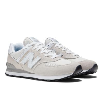 Sneaker NEW BALANCE "ML574 Core", Damen, Gr. 42,5, beige (hellbeige, weiß), Leder, Textil, Schuhe Sneaker, Topseller