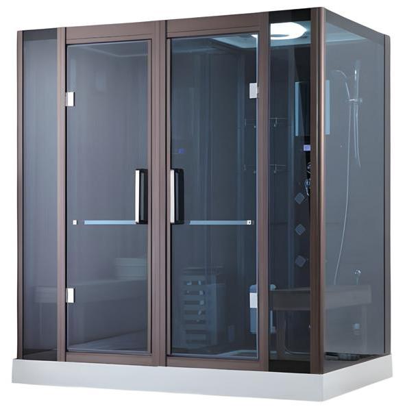Dampfbadkabine Sauna-Duschkombination Saunakabine Wellnessdusche 200x130 cm