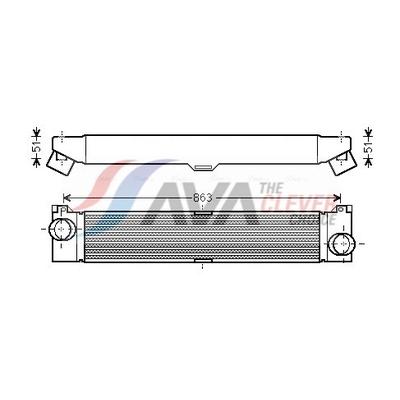 AVA CLEVER CHOICE Ladeluftkühler fta4360 für Peugeot