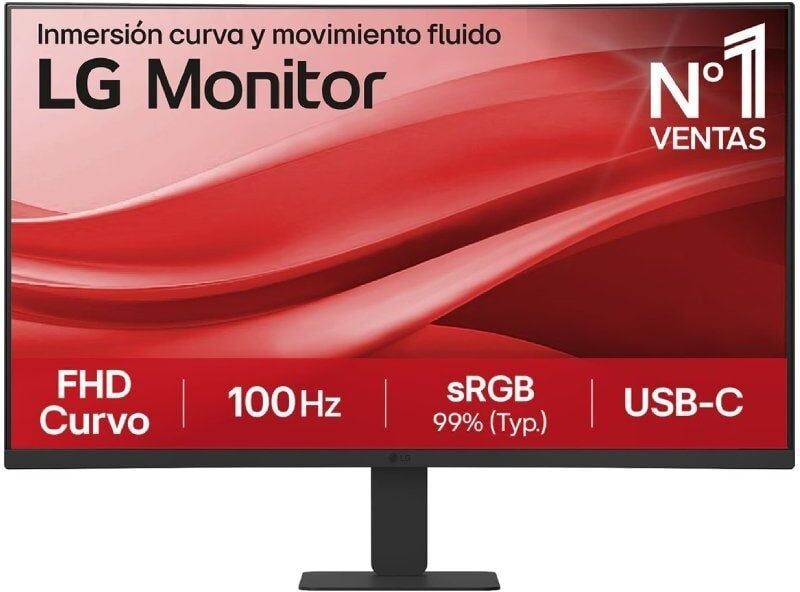 Monitor Curvo LG 27U421A-B 27'/ Full HD/ Negro