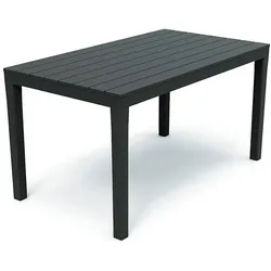 Mojawo Gartentisch Outdoortisch Campingtisch Anthrazit 138x80x72cm Holz-Optik