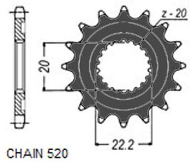 SUNSTAR 388-14 Chain Pinion