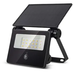 Avide LED-Flutlicht Akku und Solarfunktion 700lm PIR-Sensor