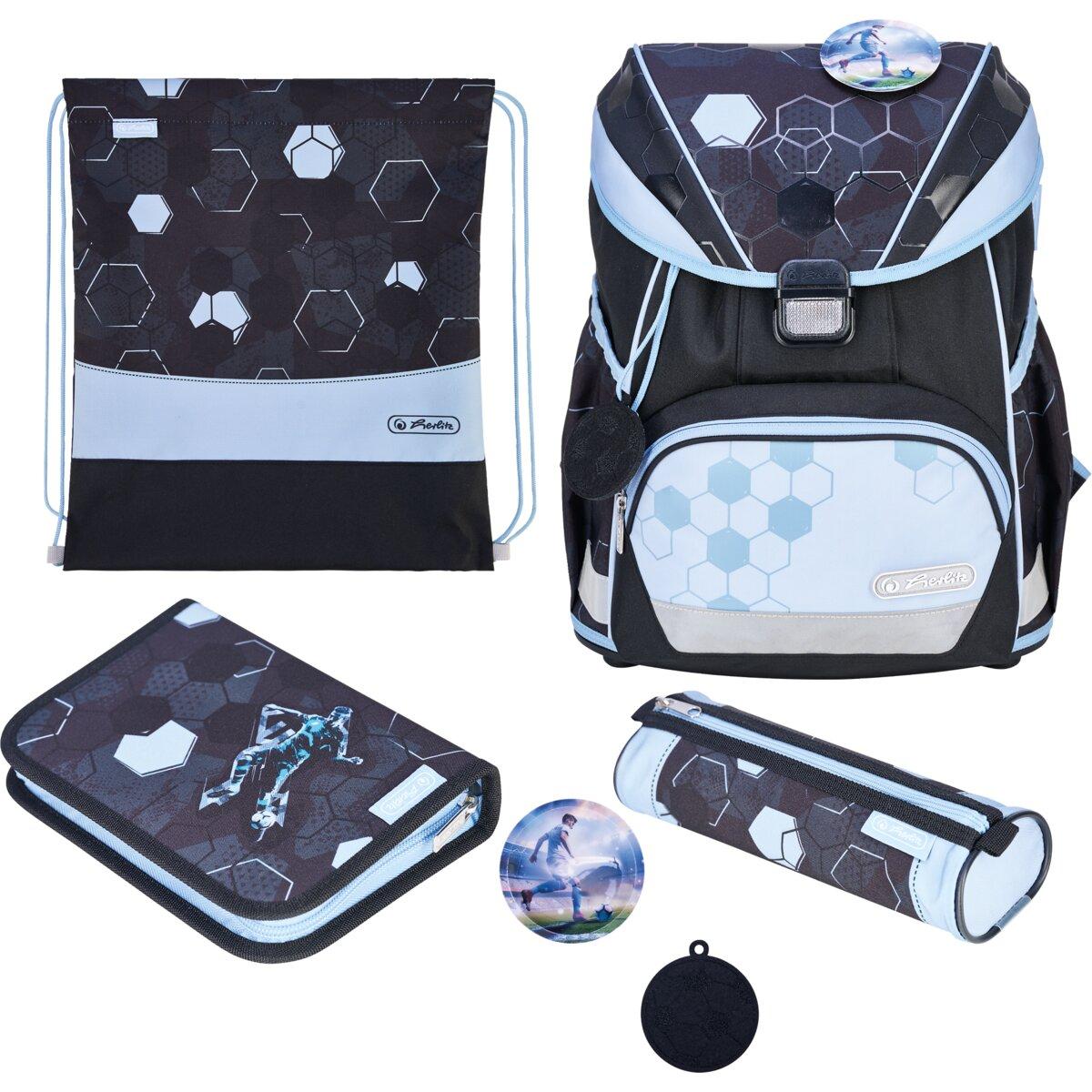 Schulranzen UltraLight XL Plus Polyesther 320x390x250mm Cyber Soccer Packung mit 4 Stück