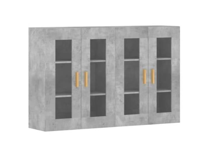 Helloshop26 2 praktische Wandschränke, vertikale Aufbewahrung, 69,5 x 34 x 90 cm, aus Holz, Betongrau, 02_0055402