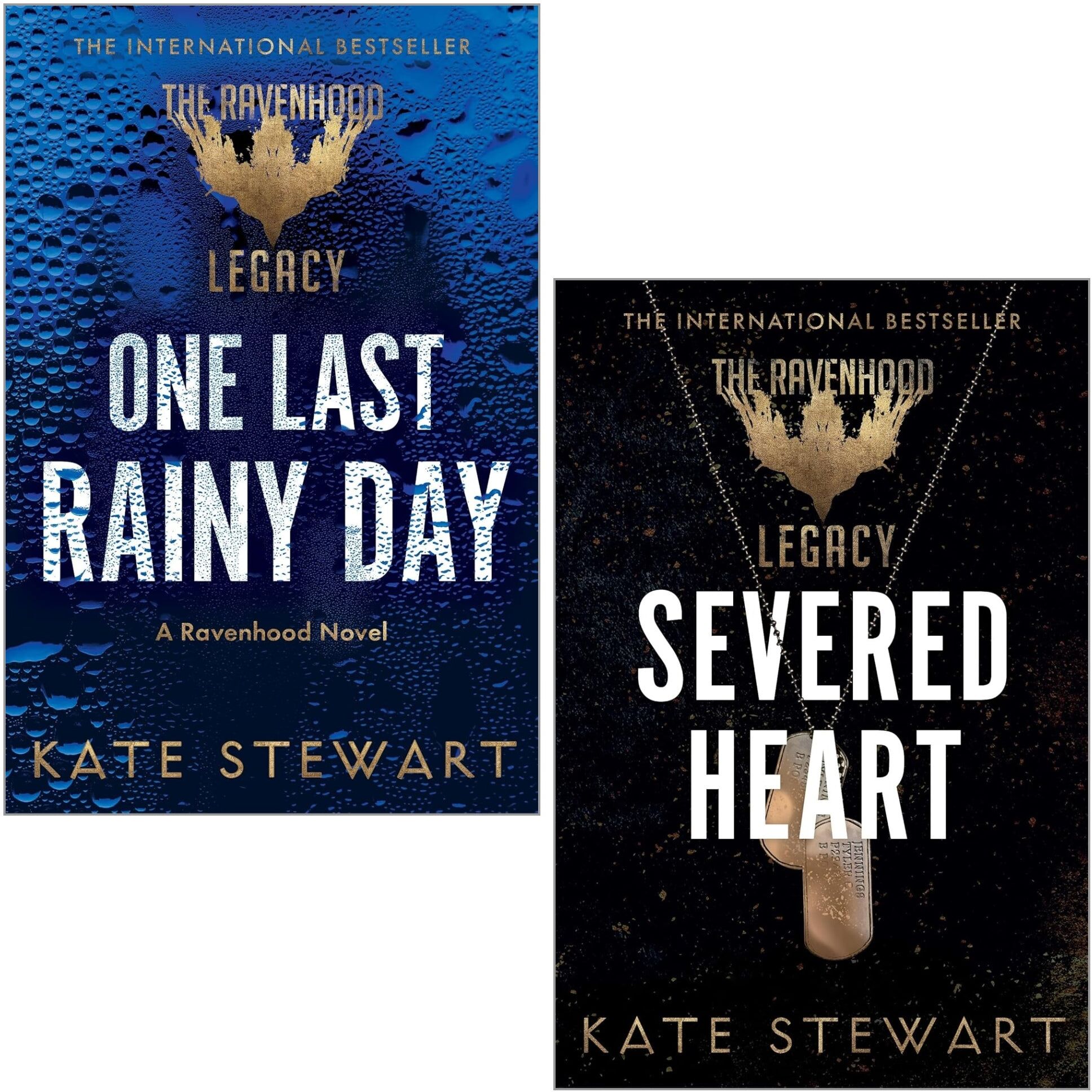 Pan The Ravenhood Legacy Series 2 Books Set by Kate Stewart (One Last Rainy Day, Severed Heart)