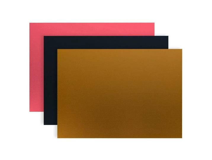 Bastelpapier Silhouette Mehrfarbig Papier T 17 cm - Farbe: Schwarz/Gold/Pink