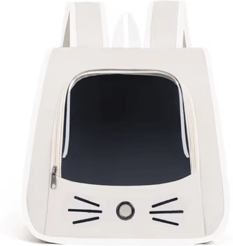 Uplift Curations AirPaws Breathable Pet Carrier Backpack For Cats & Small Dogs Portable Travel Shoulder Bag Outdoor Comfort Carrier white